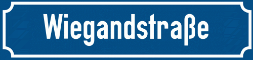 Straßenschild Wiegandstraße
