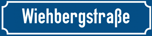 Straßenschild Wiehbergstraße