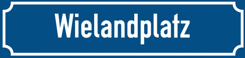 Straßenschild Wielandplatz