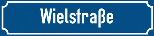 Straßenschild Wielstraße