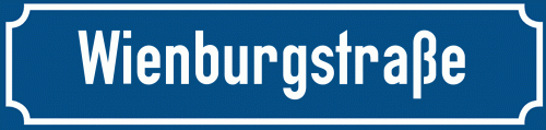 Straßenschild Wienburgstraße