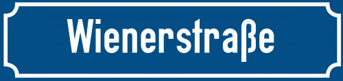 Straßenschild Wienerstraße