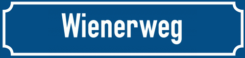 Straßenschild Wienerweg zum kostenlosen Download