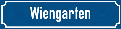 Straßenschild Wiengarten
