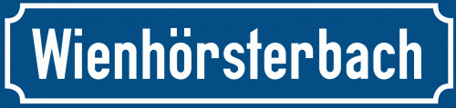 Straßenschild Wienhörsterbach