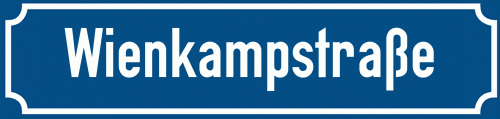 Straßenschild Wienkampstraße