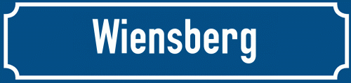 Straßenschild Wiensberg