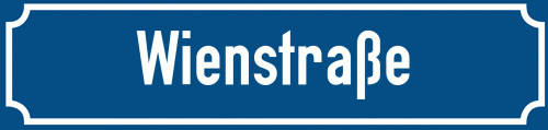 Straßenschild Wienstraße
