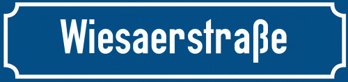 Straßenschild Wiesaerstraße
