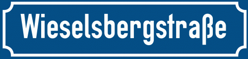 Straßenschild Wieselsbergstraße