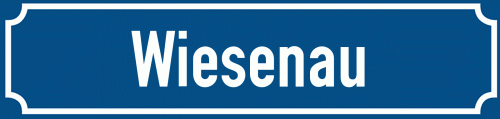Straßenschild Wiesenau