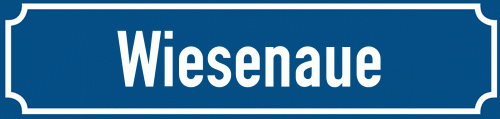 Straßenschild Wiesenaue