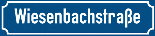 Straßenschild Wiesenbachstraße