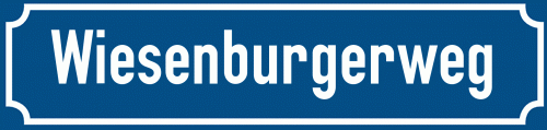 Straßenschild Wiesenburgerweg