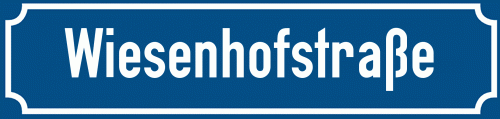 Straßenschild Wiesenhofstraße