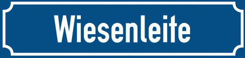 Straßenschild Wiesenleite zum kostenlosen Download
