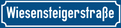 Straßenschild Wiesensteigerstraße