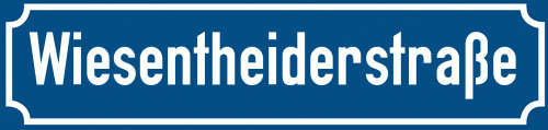 Straßenschild Wiesentheiderstraße