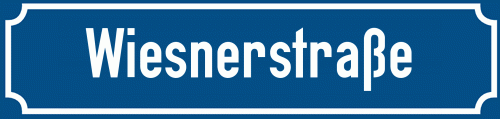 Straßenschild Wiesnerstraße