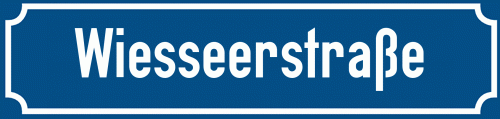 Straßenschild Wiesseerstraße