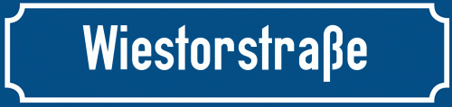 Straßenschild Wiestorstraße