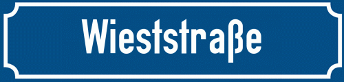 Straßenschild Wieststraße