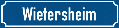 Straßenschild Wietersheim