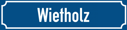 Straßenschild Wietholz