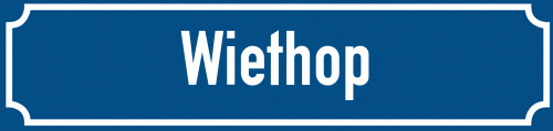 Straßenschild Wiethop