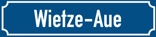 Straßenschild Wietze-Aue
