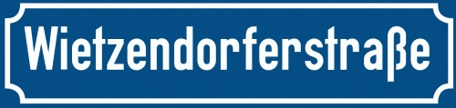 Straßenschild Wietzendorferstraße