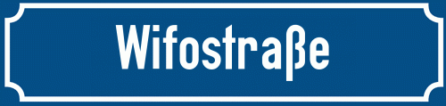 Straßenschild Wifostraße