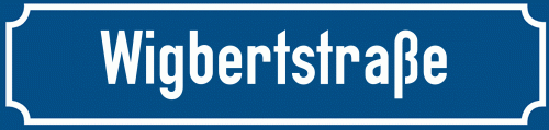 Straßenschild Wigbertstraße zum kostenlosen Download