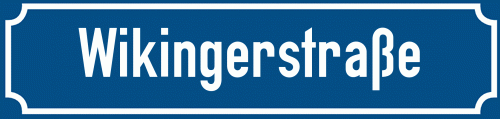 Straßenschild Wikingerstraße