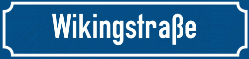 Straßenschild Wikingstraße