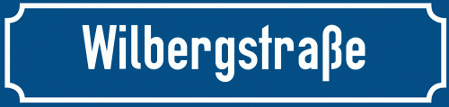 Straßenschild Wilbergstraße