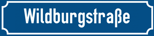 Straßenschild Wildburgstraße