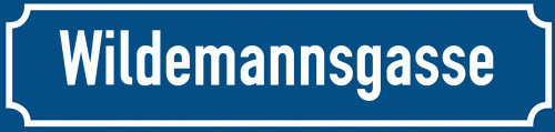 Straßenschild Wildemannsgasse