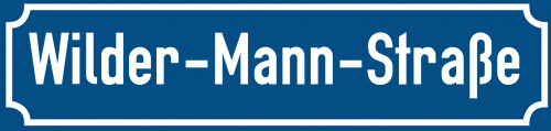 Straßenschild Wilder-Mann-Straße