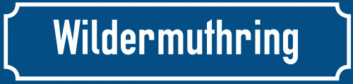 Straßenschild Wildermuthring
