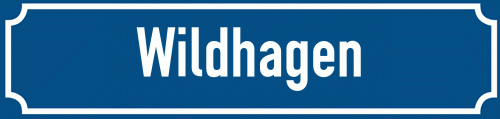 Straßenschild Wildhagen