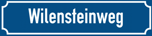 Straßenschild Wilensteinweg