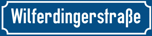 Straßenschild Wilferdingerstraße