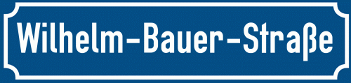 Straßenschild Wilhelm-Bauer-Straße