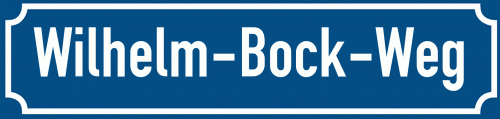 Straßenschild Wilhelm-Bock-Weg