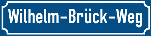 Straßenschild Wilhelm-Brück-Weg