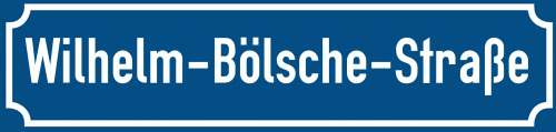 Straßenschild Wilhelm-Bölsche-Straße