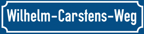 Straßenschild Wilhelm-Carstens-Weg