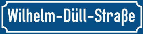 Straßenschild Wilhelm-Düll-Straße zum kostenlosen Download