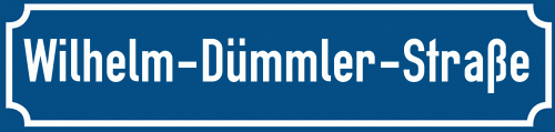 Straßenschild Wilhelm-Dümmler-Straße